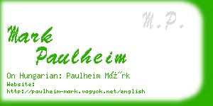 mark paulheim business card